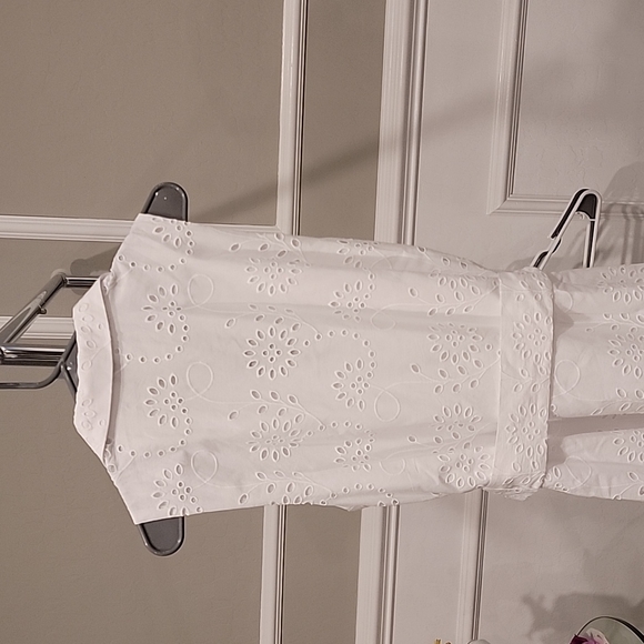 NWT Donna Karan Seaside Eyelet Cutout Dress - Picture 9 of 11